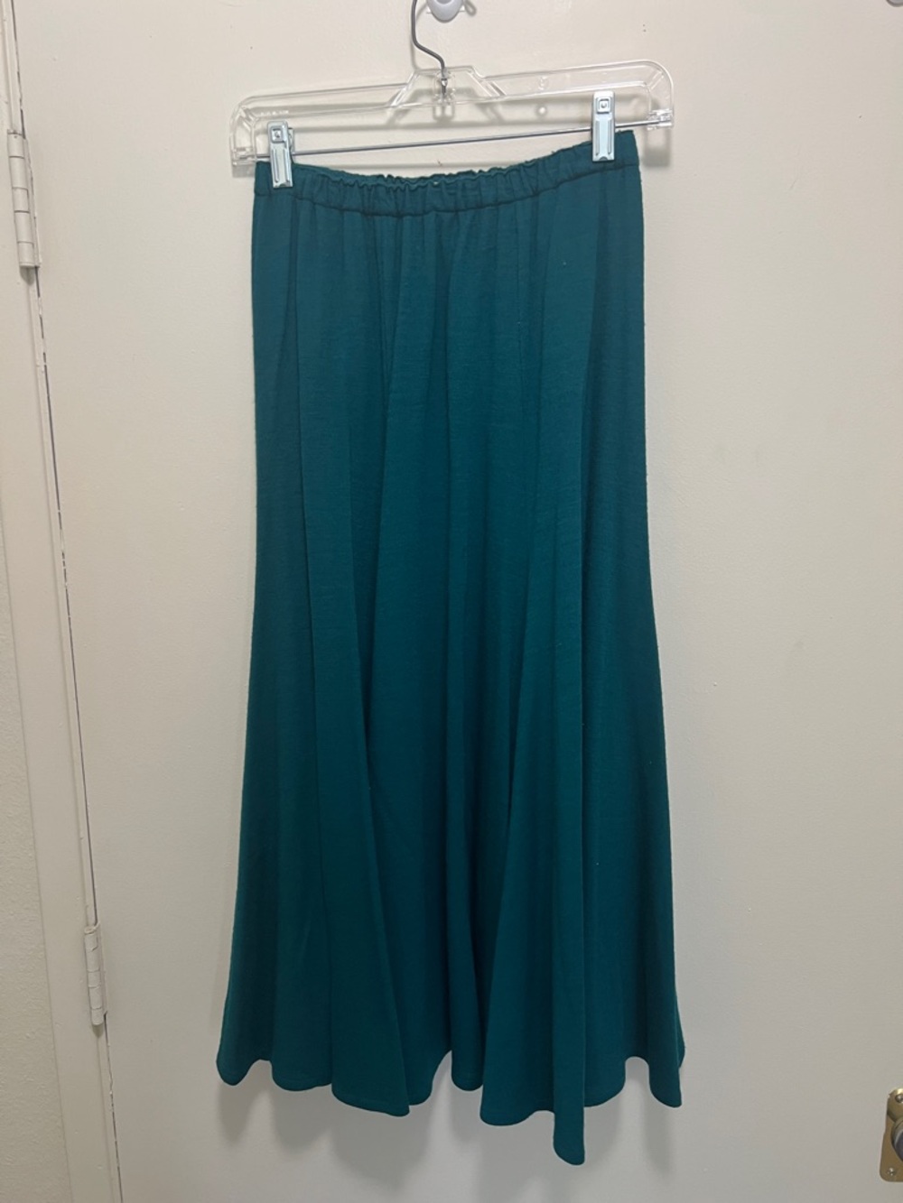 Women's Teal Maxi Skirt with Elastic Waist